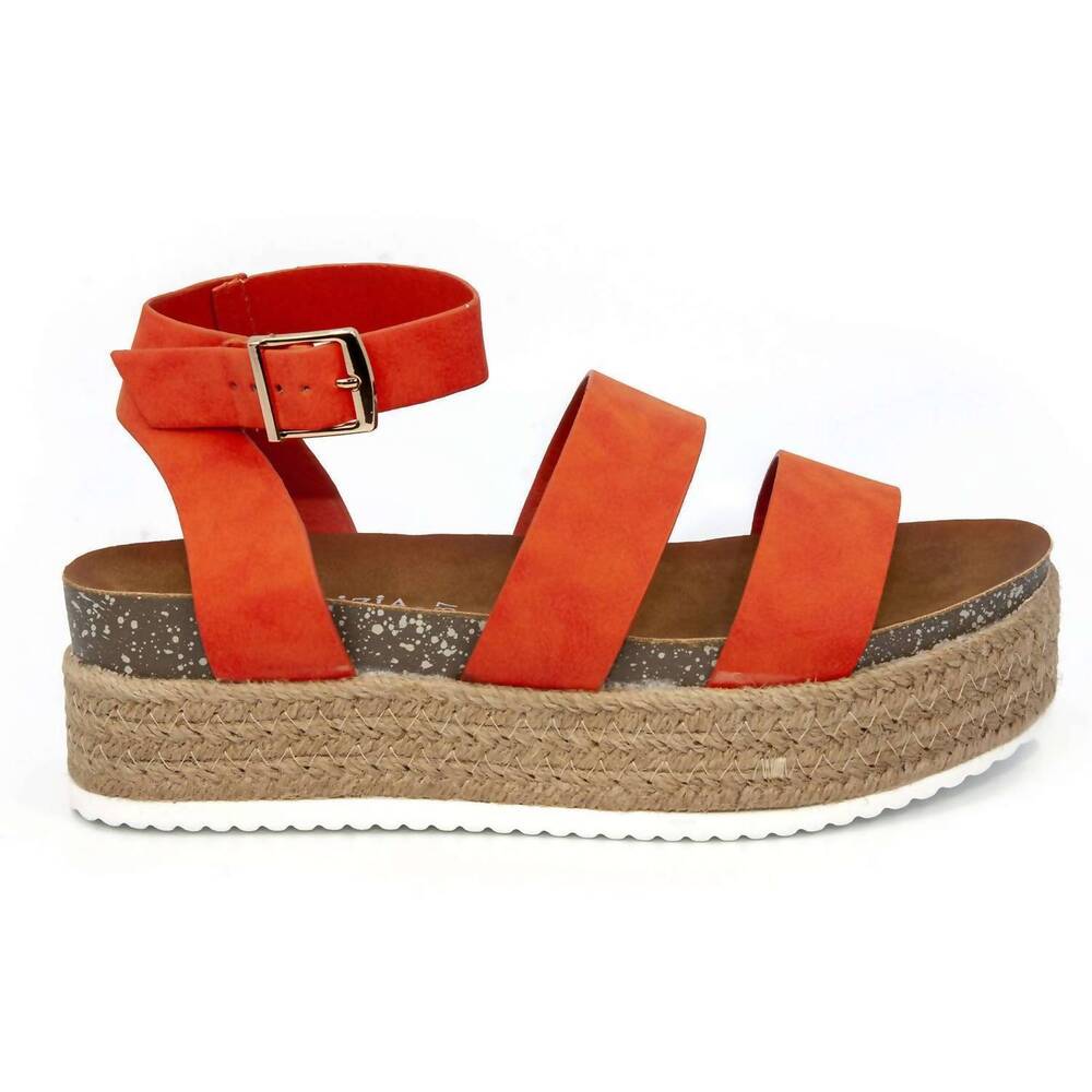 NEW PATRIZIA women's larissa wedge sandals in orange
